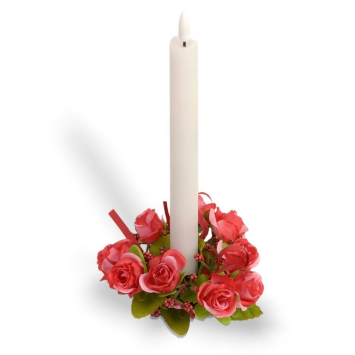 GIROCANDELA MINI ROSELLINE CORALLO